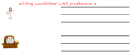 Handwriting worksheet with professions.