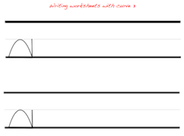 Writing worksheet with curve 3