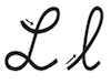 Learn to write cursive letter L l