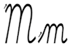 Learn to write cursive letter M m